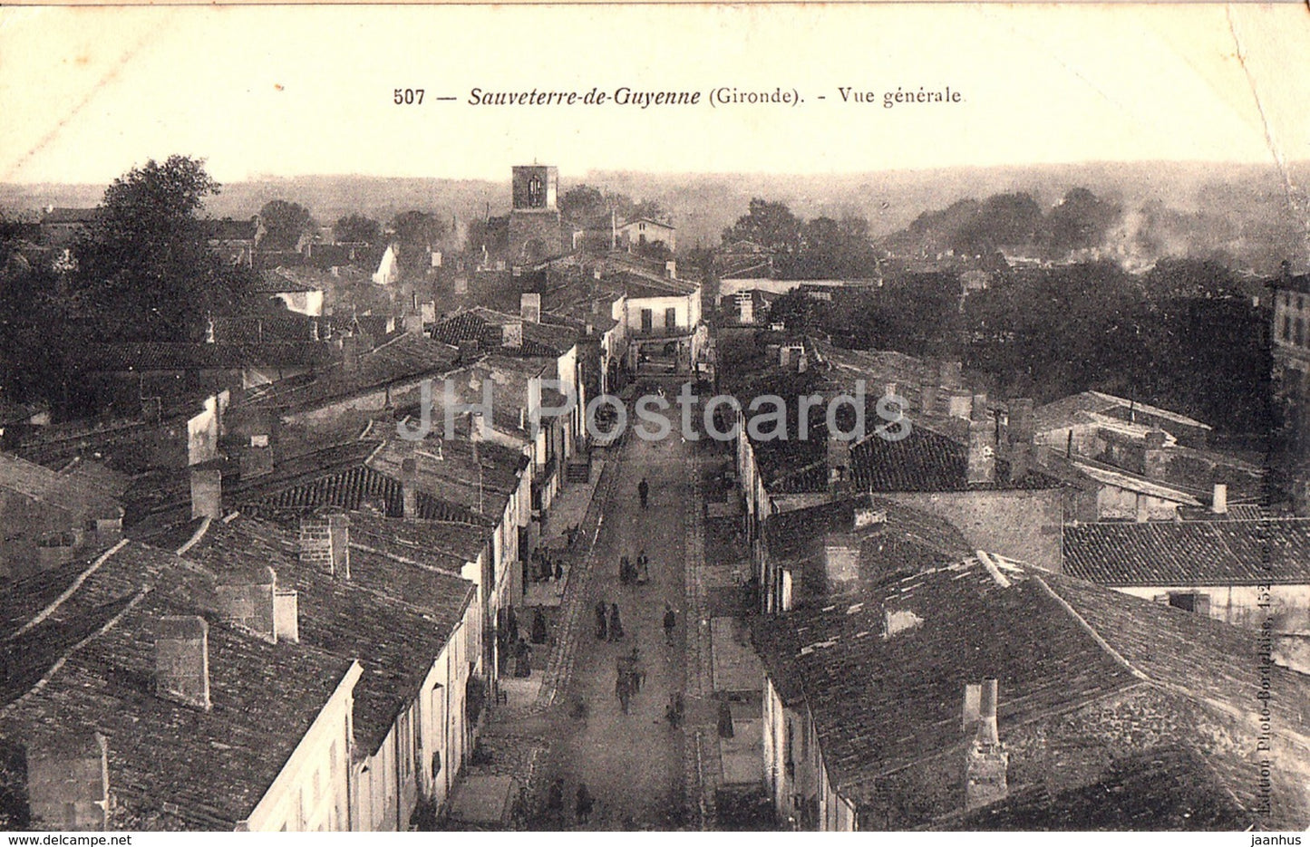 Sauveterre de Guyenne - Vue Generale - 507 - old postcard - 1905 - France - used - JH Postcards