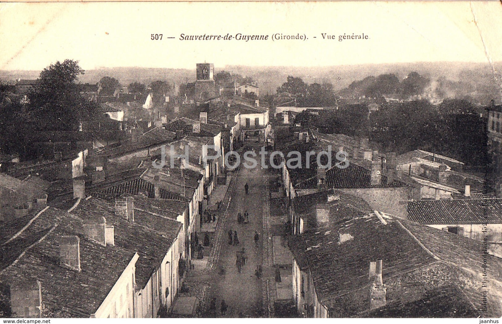 Sauveterre de Guyenne - Vue Generale - 507 - old postcard - 1905 - France - used - JH Postcards