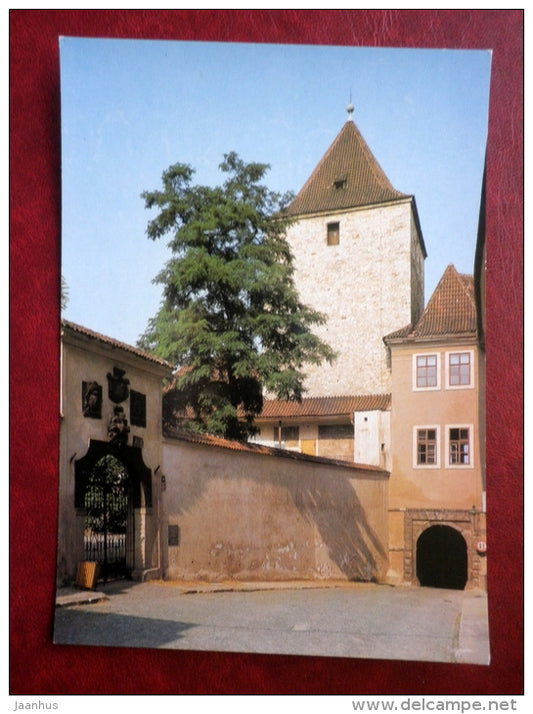 Black Tower at Prague Castle - Prague - large format card - Czechoslovakia - Czech Republik - unused - JH Postcards