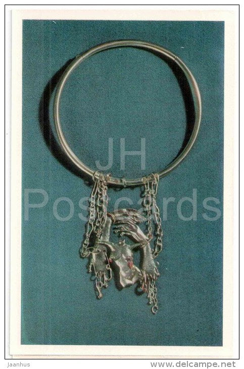 R. Mets - Necklace , 1973 - silver - Applied Art in Soviet Estonia - unused - JH Postcards