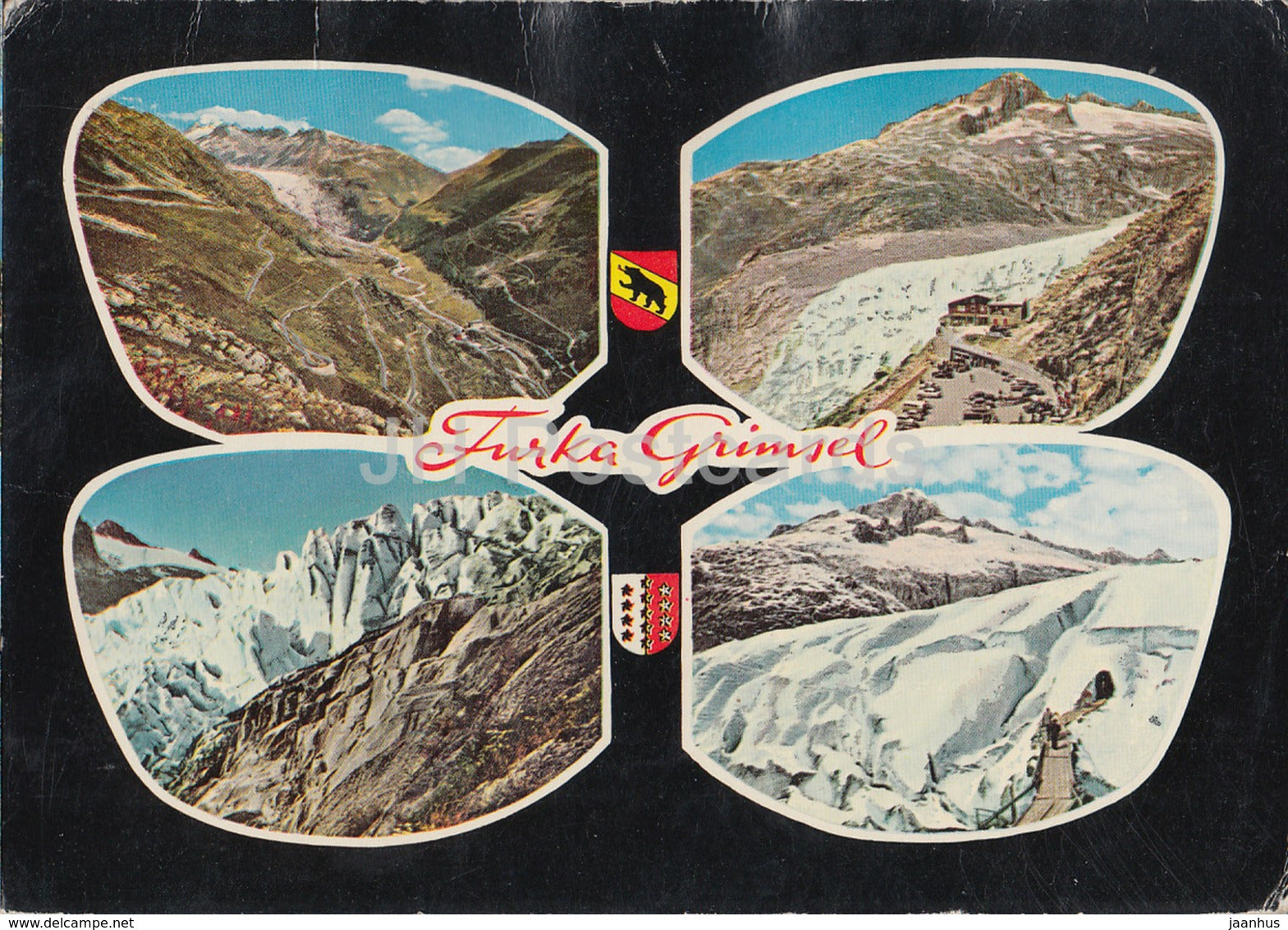 Furka Grimsel - Rhonegletscher - multiview - 6073 - 1963 - Switzerland - used - JH Postcards