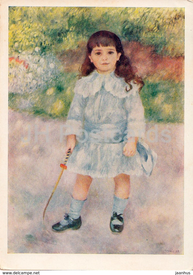 painting by Pierre-Auguste Renoir - Girl with a Whip - French art - 1962 - Russia USSR - unused - JH Postcards