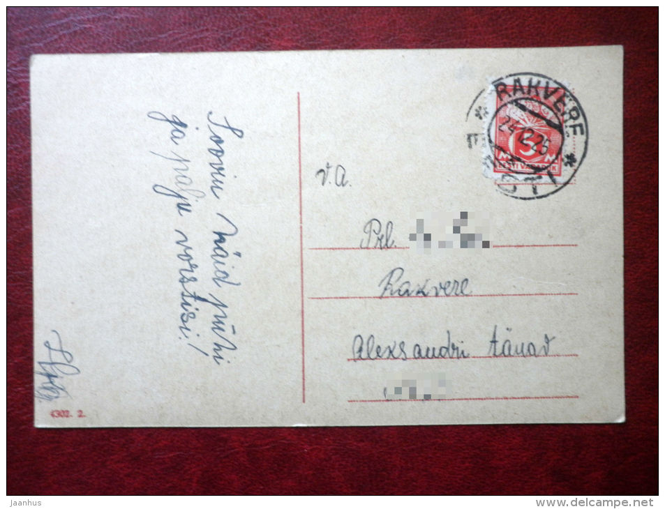 Christmas Greeting Card - birds - 4302 - circulated in Estonia 1925 , Rakvere - Estonia - used - JH Postcards