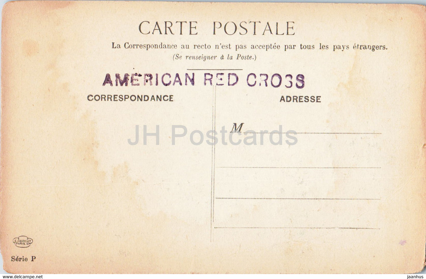 Paris - Notre Dame - Le Tropeau des Monstres - illustration - American Red Cross - old postcard - France - unused