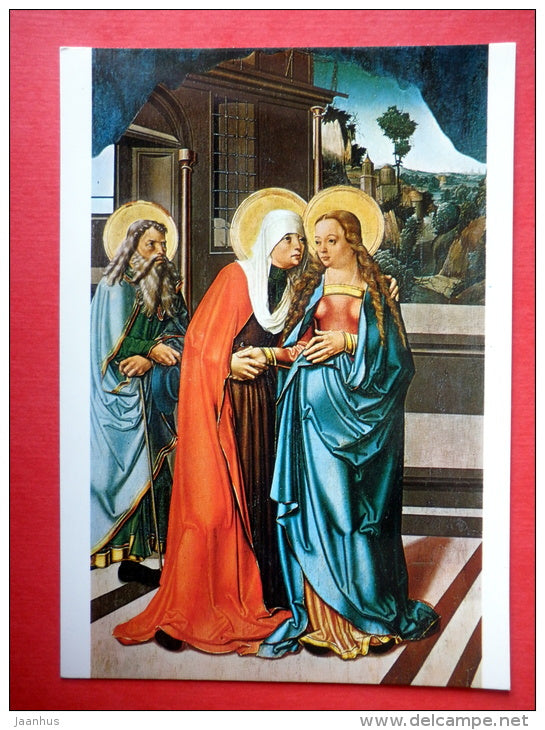 Master of the Litomericer Altar , around 1505 , Visitation of Virgin Mary - Czech Gothic Art - Czechoslovakia - unused - JH Postcards