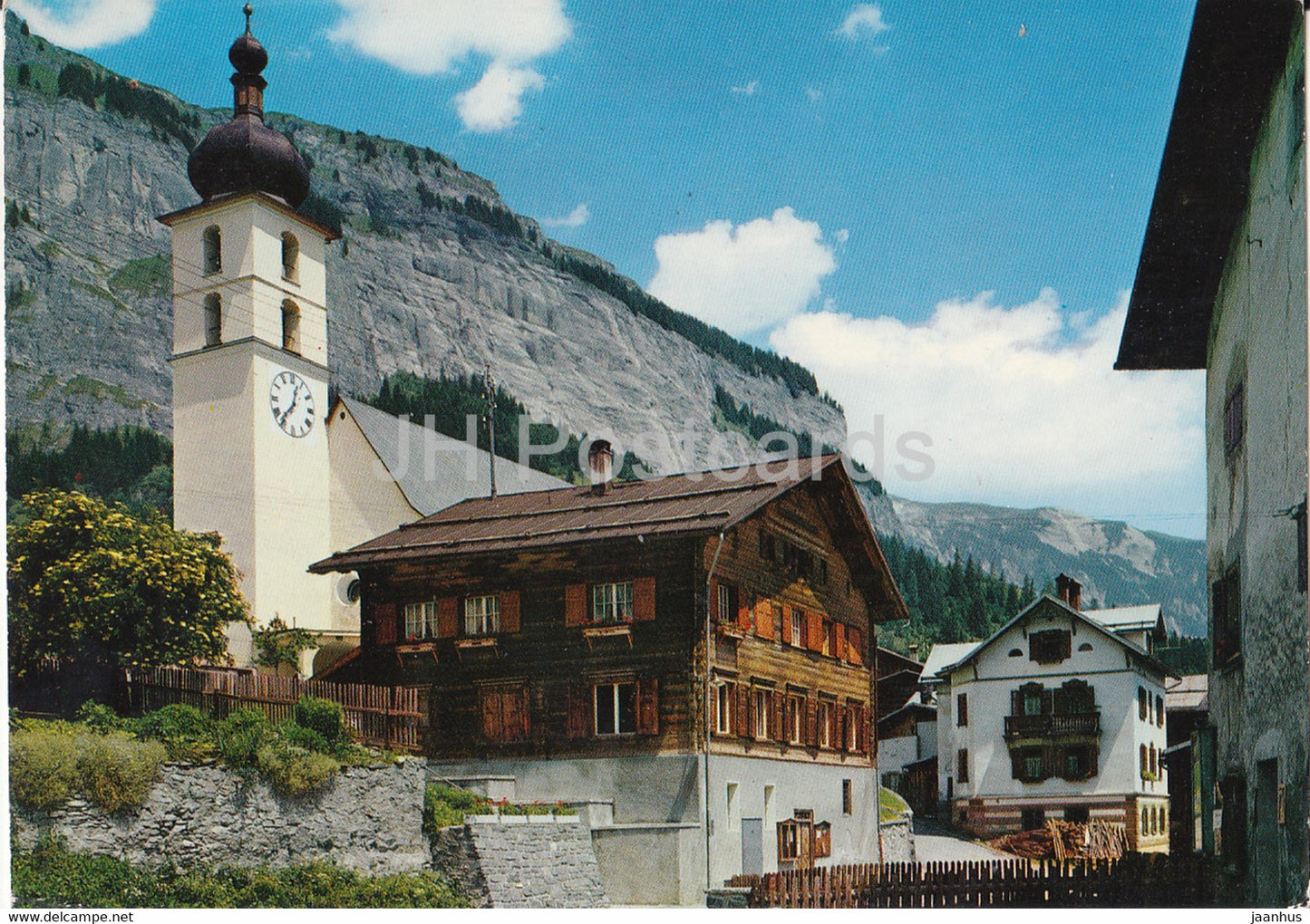 Flims - Dorfpartie mit Flimserstein - Switzerland - used - JH Postcards
