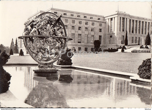 Geneve - Geneva - Palais des Nations - Cour d'Honneur - 18 - 1965 - Switzerland - used - JH Postcards