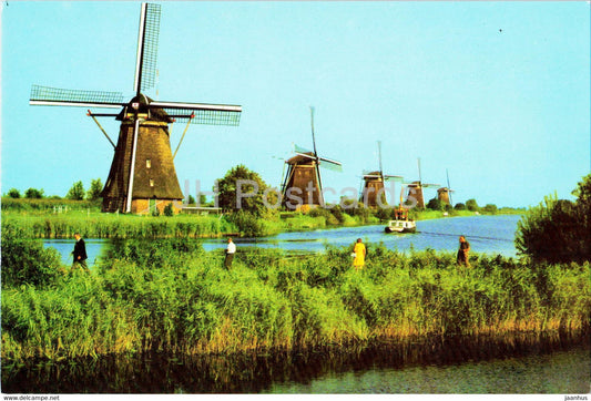 Kinderdijk - Drainage Mills - Overwaard - windmill - Netherlands - unused - JH Postcards