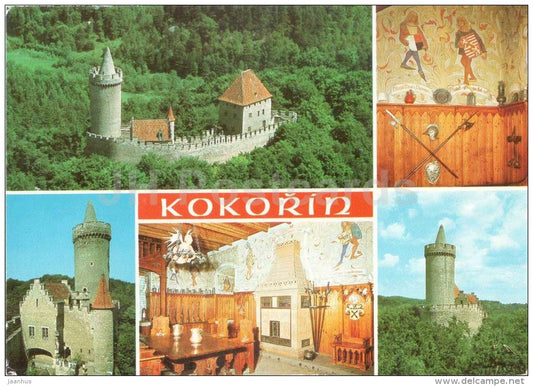 Kokorin - castle - interior - Czechoslovakia - Czech - unused - JH Postcards