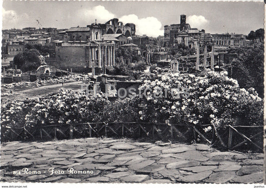Roma - Rome - Foro Romano - Roman Forum - ancient - 814 - old postcard - 1957 - Italy - used - JH Postcards