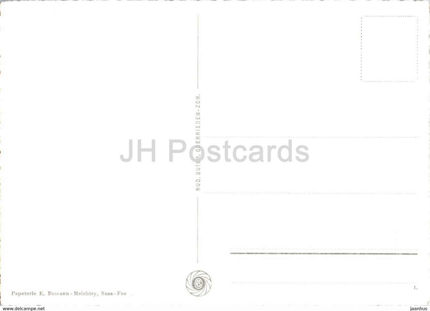 Saas Fee 1800 m mit Allalin - Alphubel und Taschhorn - 12261 - carte postale ancienne - Suisse - inutilisée