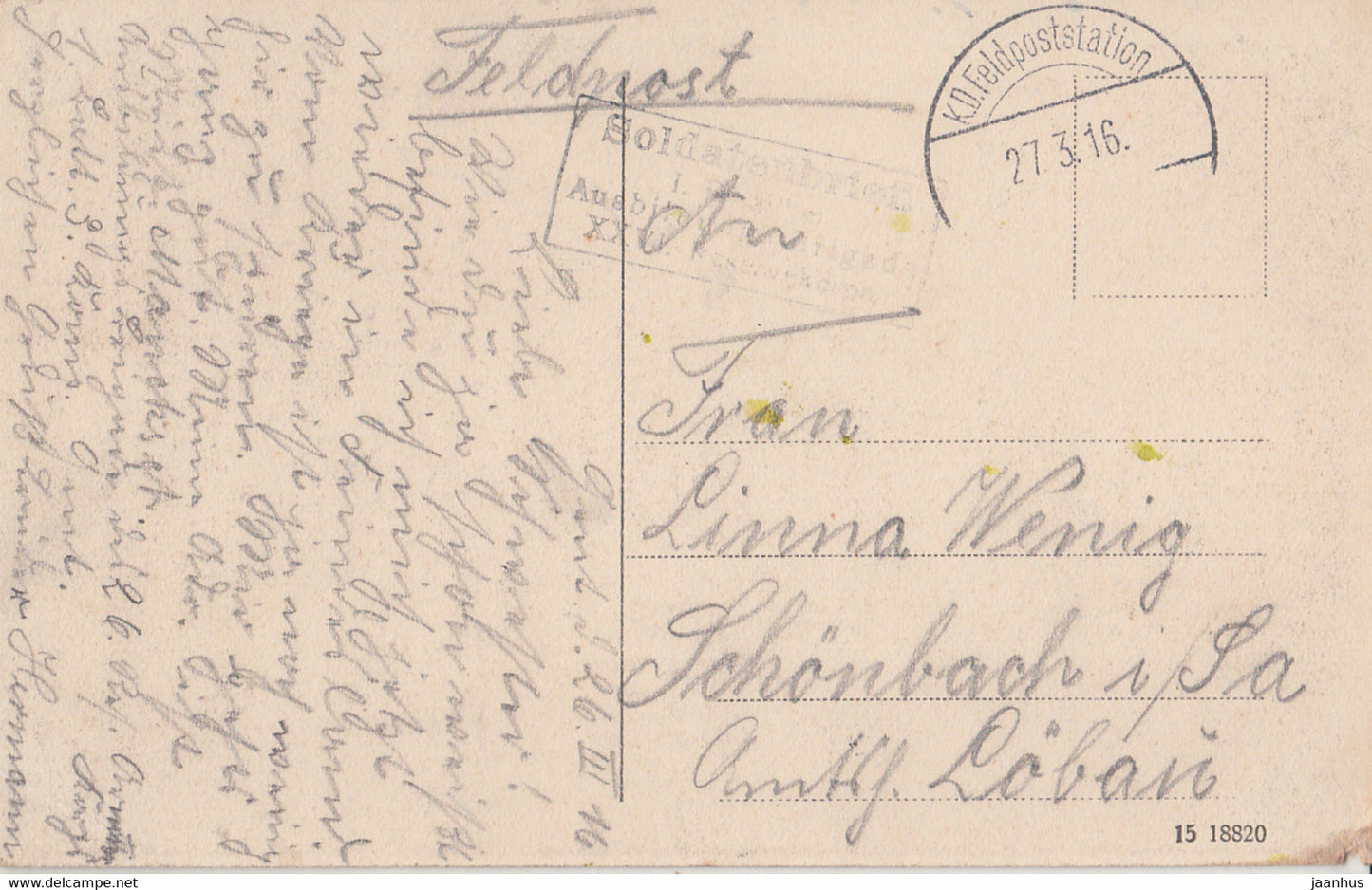 Coburg - Schloss Ehrenburg - Schloss - Feldpost - Soldatenbrief - KD - alte Postkarte - 1916 - Deutschland - gebraucht