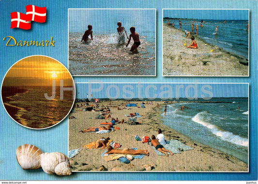 Dansk Strandparti - beach - multiview - 01145 - Denmark - used - JH Postcards