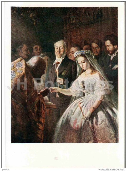 painting by V. Pukirev - Unequal Marriage - Russian art - 1958 - Russia USSR - unused - JH Postcards