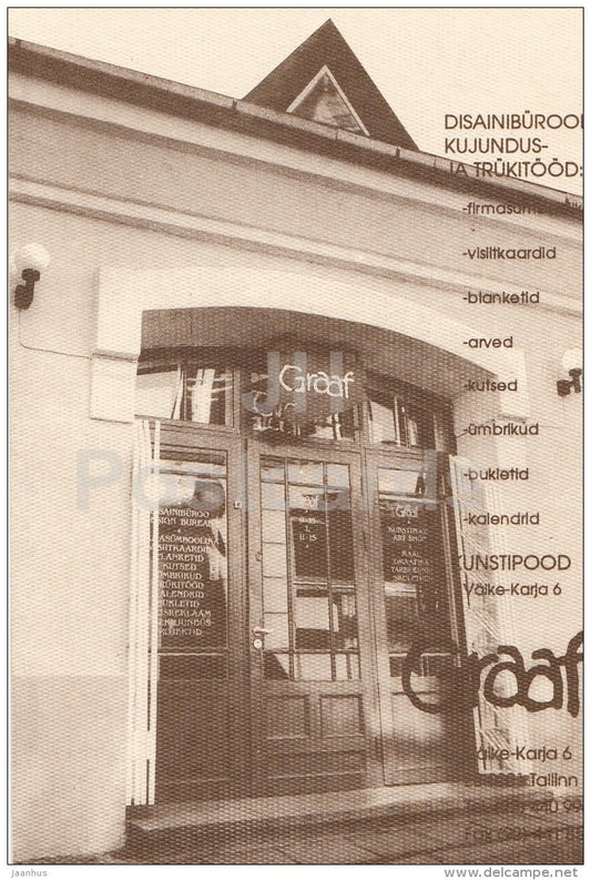 Advertising Card - design company Graaf - 1990s - Estonia - unused - JH Postcards