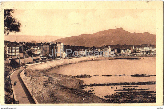 Saint Jean de Luz - La Rhune et Vue Generale de la Plage - 19 - old postcard - 1939 - France - used - JH Postcards
