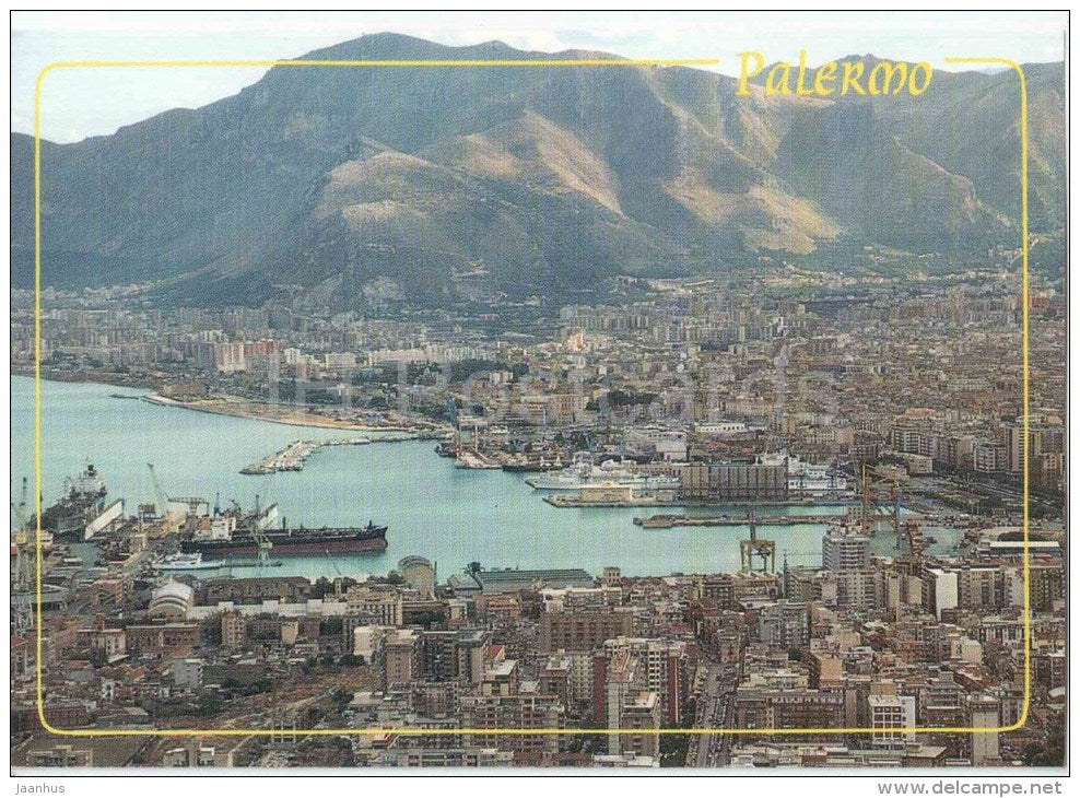 panorama - port - Palermo - Sicilia - 196 - Italia - Italy - unused - JH Postcards