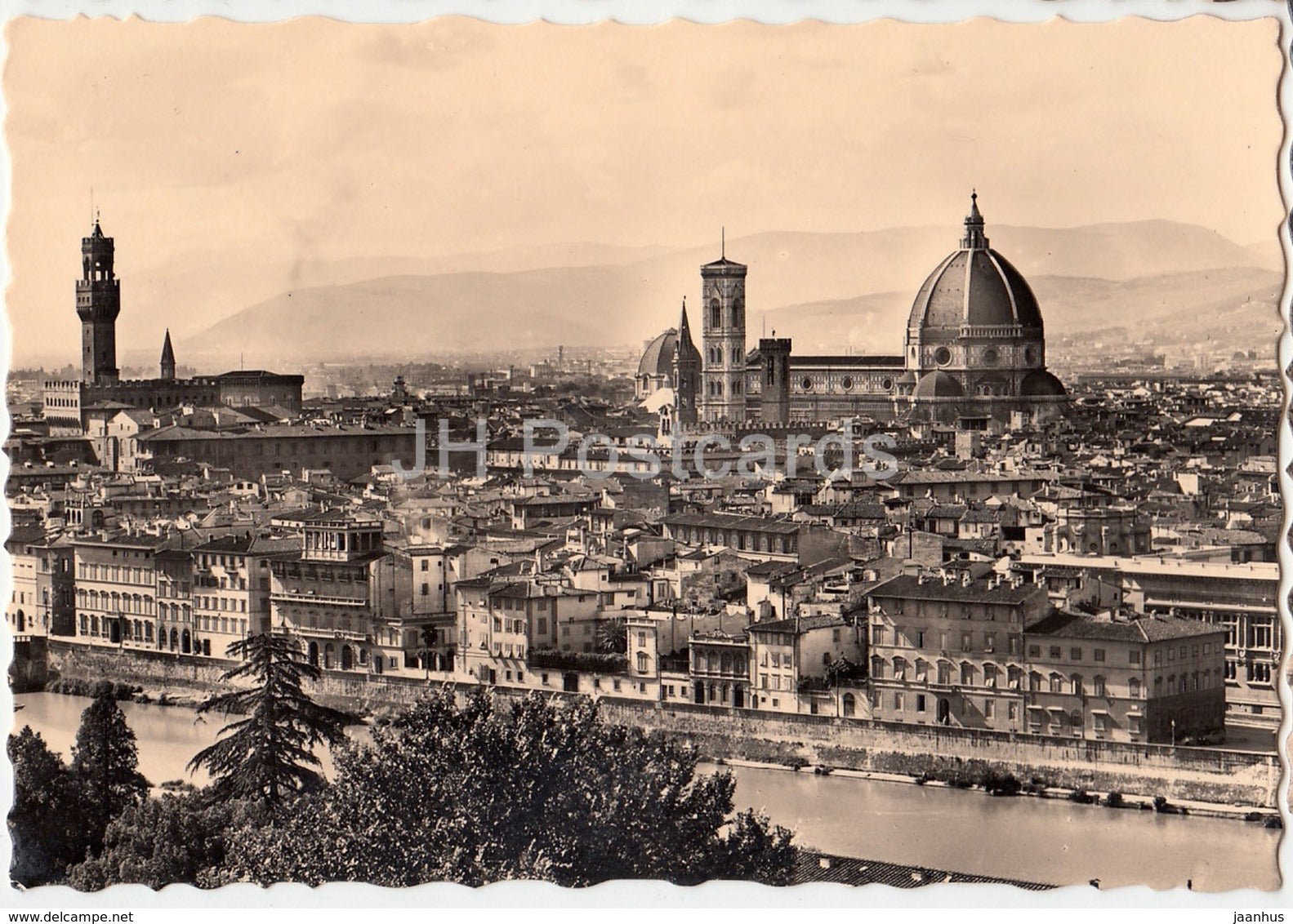 Firenze - Florence - panorama - 935 - 1939 - old postcard - Italy - used - JH Postcards