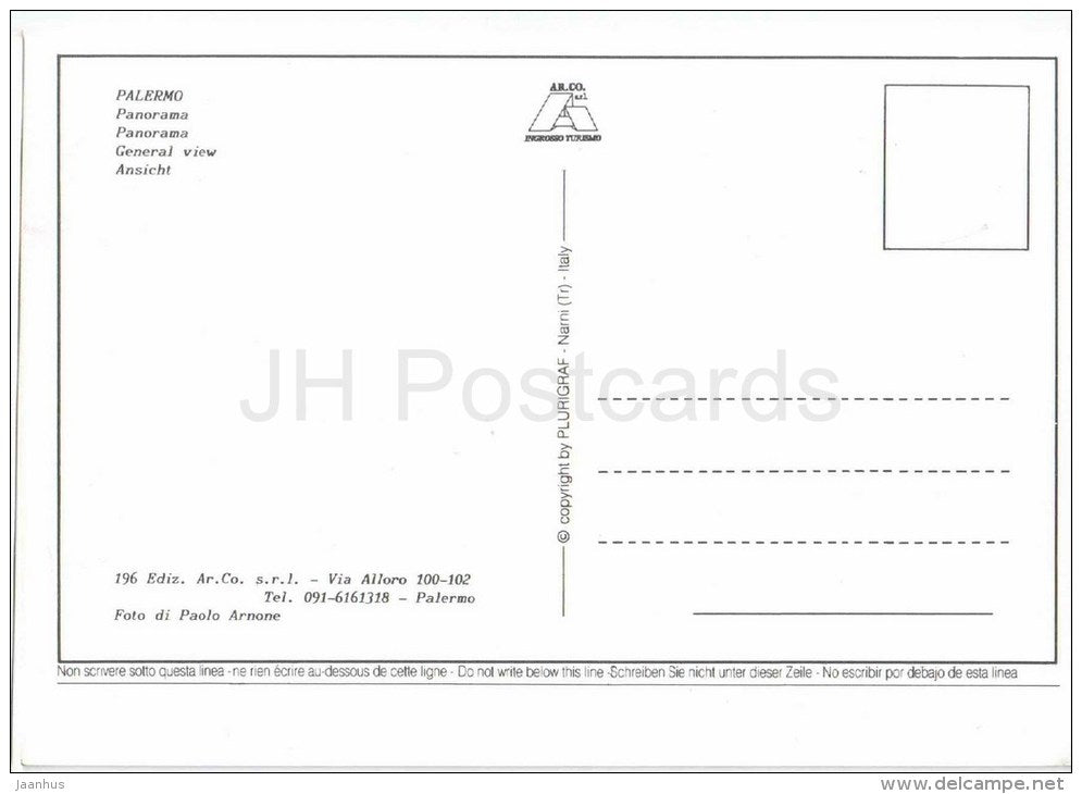 panorama - port - Palermo - Sicilia - 196 - Italia - Italy - unused - JH Postcards