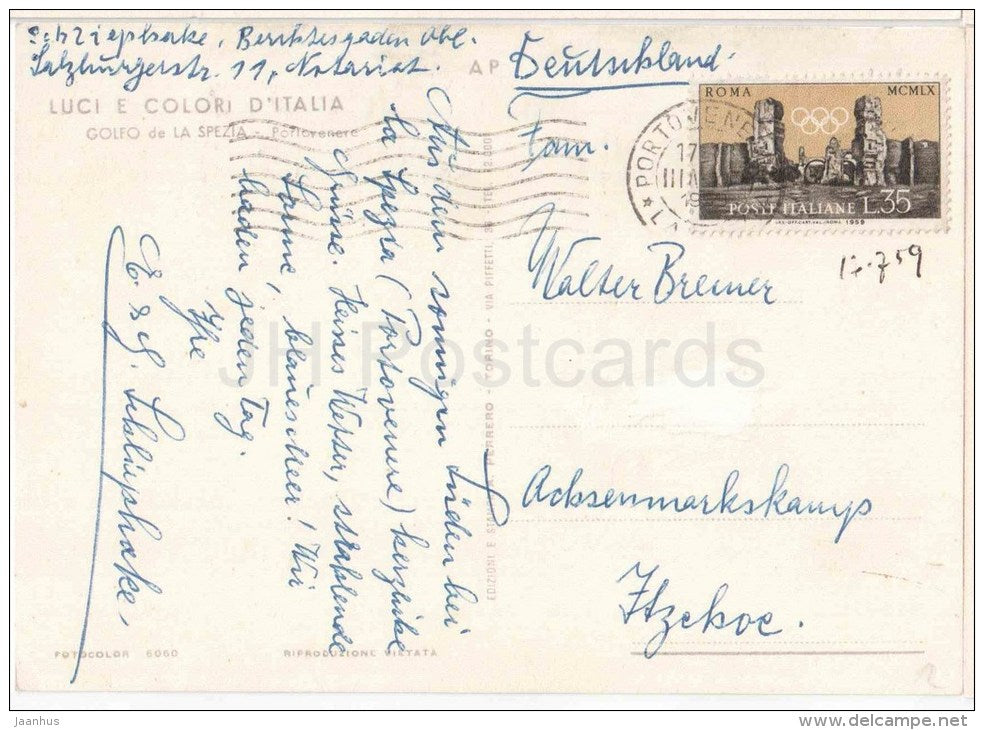 Luci e Colori d`Italia - port - olympic games - la Spezia - Portovenere - La Spezia - Liguria - Italia - Italy - used - JH Postcards