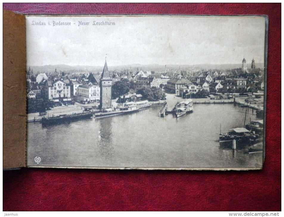 Lindau am Bodensee - booklet of 9 old postcards - unused - JH Postcards