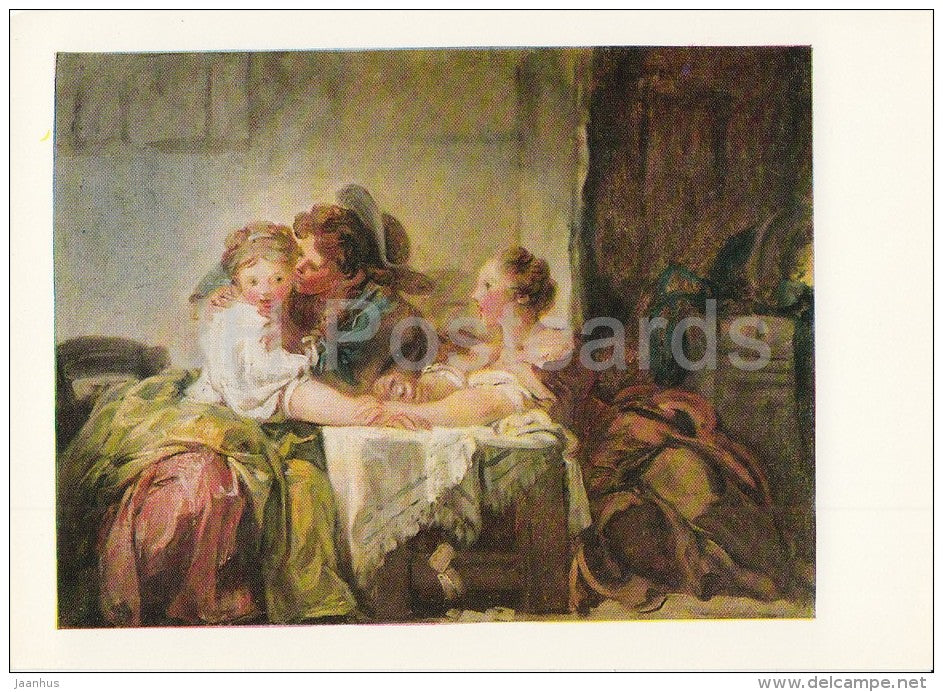 painting by Jean-Honore Fragonard - Children of Farmer - French art - 1983 - Russia USSR - unused - JH Postcards