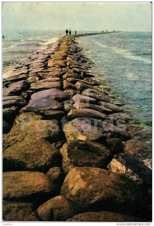 Stone Breakwater - Pärnu - 1968 - Estonia USSR - unused - JH Postcards