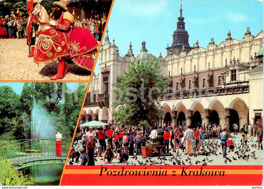 Krakow - Pozdrowienia z Krakowa - greetings from Krakow - multiview - Poland - unused - JH Postcards