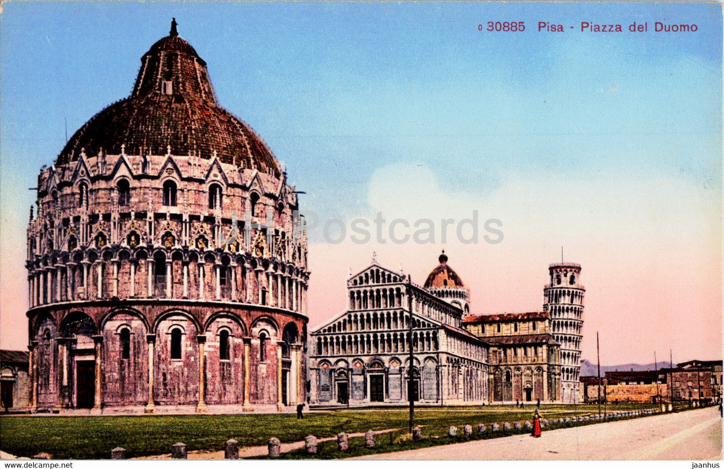 Pisa - Piazza del Duomo - 30885 - old postcard - Italy - unused - JH Postcards