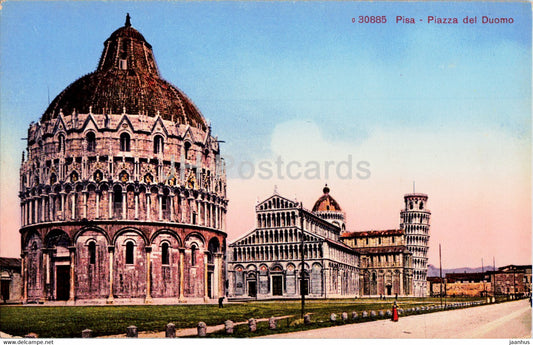 Pisa - Piazza del Duomo - 30885 - old postcard - Italy - unused - JH Postcards