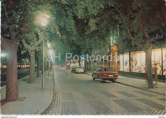 Subotica - Nocni Snimak - night view - car - 1968  - Yugoslavia - Serbia - used - JH Postcards