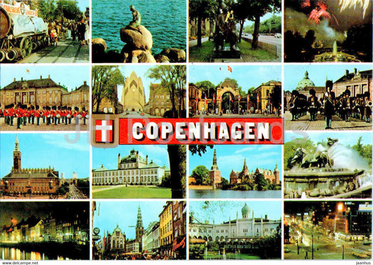 Copenhagen - Kopenhagen - Different views - multiview - 1990 - Denmark - used - JH Postcards