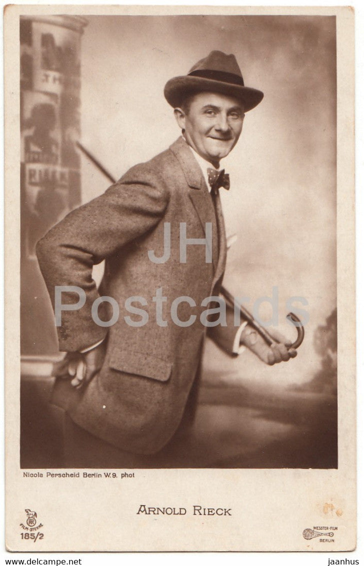 German actor Arnold Rieck - Film - Movie - 185 - Germany - old postcard - used - JH Postcards