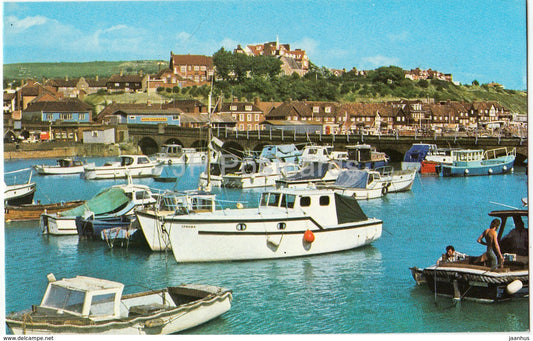 Folkestone - The New Harbour - boat - PLX4171 - 1985 - United Kingdom - England- used - JH Postcards