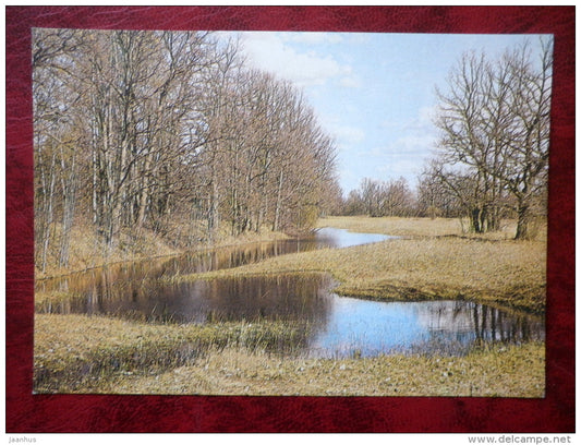Koiva Gauja river Oxbow lake - nature - South-Estonia - 1982 - Estonia - USSR - unused - JH Postcards