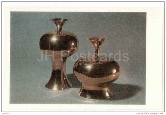 L. Ilo - Decorative Vessels , 1973 - copper - Applied Art in Soviet Estonia - unused - JH Postcards