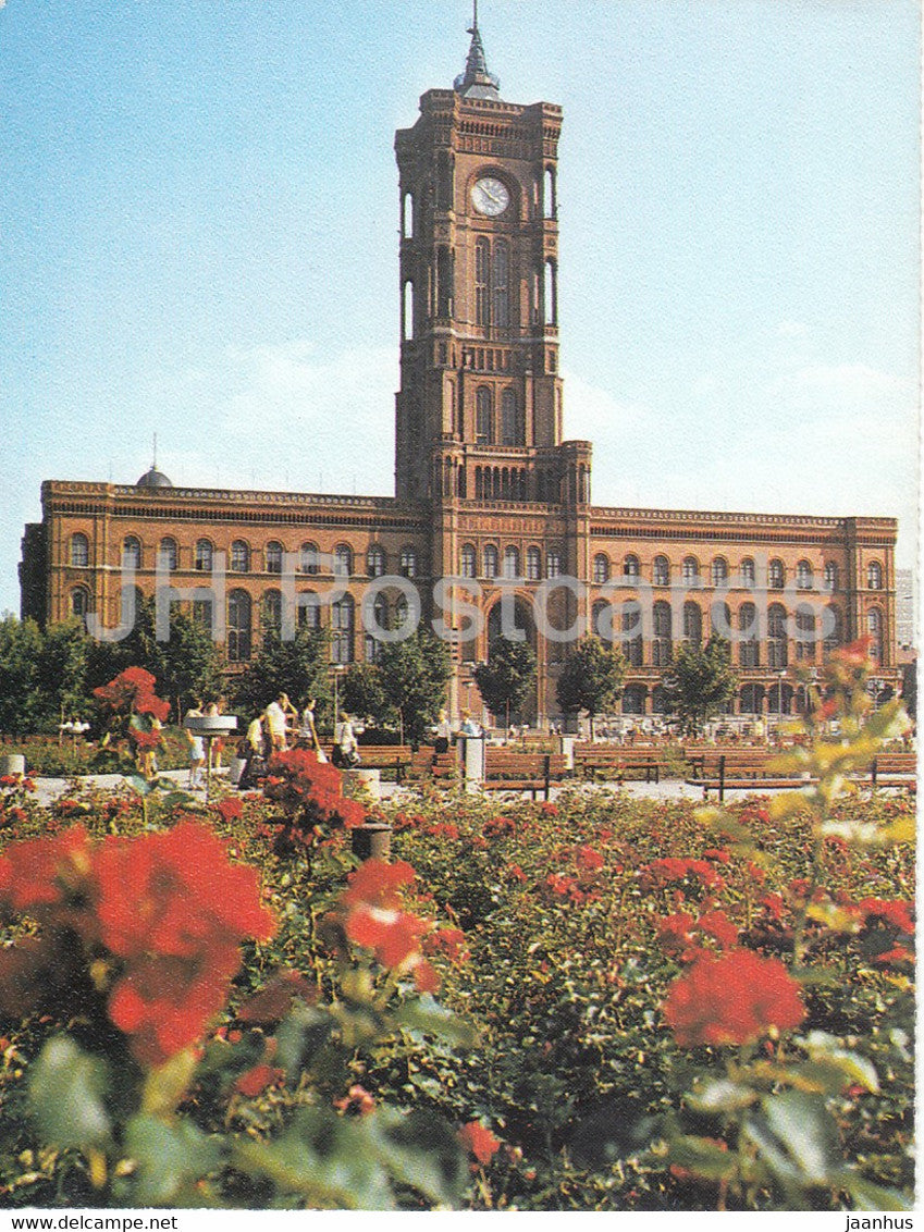 Berlin - Das Berliner Rathaus - printed on thin paper - Germany - unused - JH Postcards