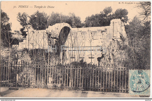 Nimes - Temple de Diane - 31 - old postcard - France - used - JH Postcards