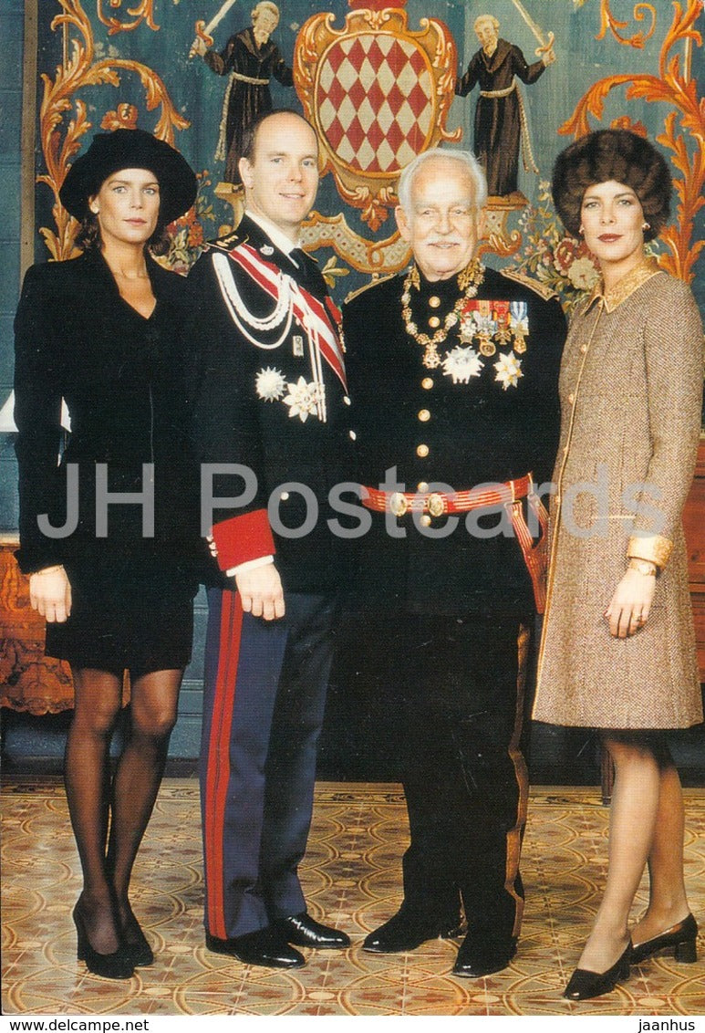 S. A. S. Le Prince Souverain , Hereditaire Albert - La Princesse Caroline , Stephanie - royalty - Monaco - unused - JH Postcards