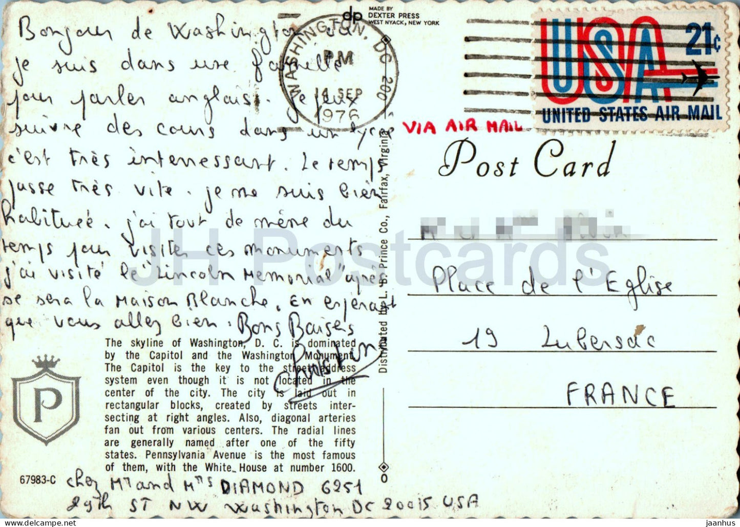 Washington DC - multiview - 67893 - 1976 - États-Unis - d'occasion 