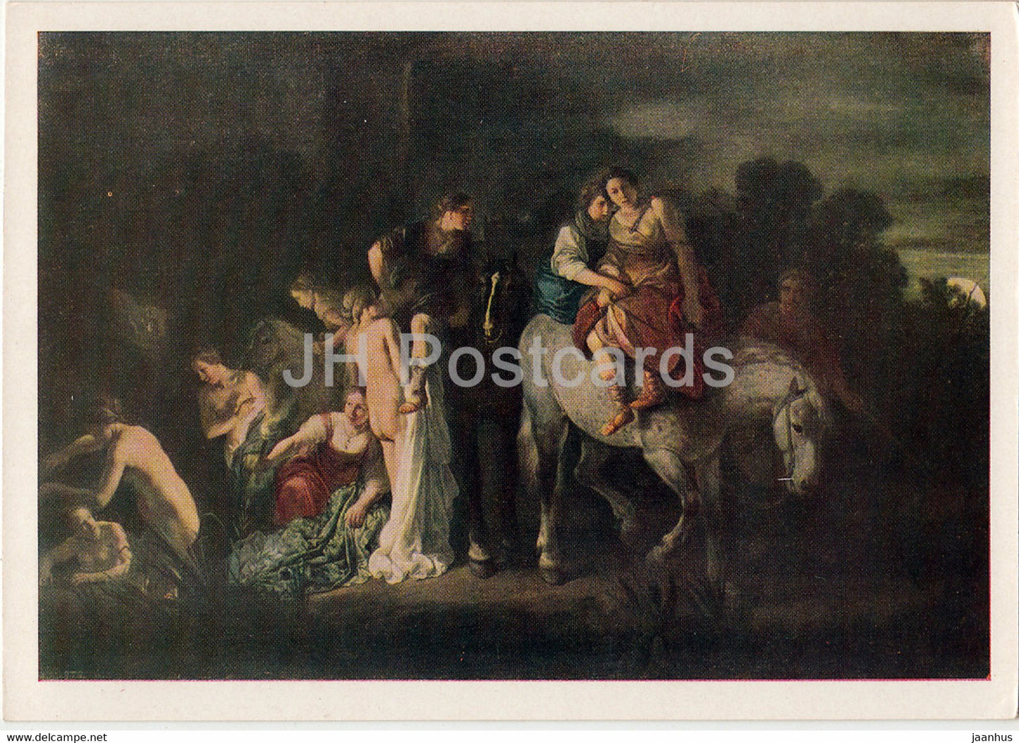 painting by Claes Corneliszoon Moeyaert - Clelia Escaping from the Camp of Porsenna - Dutch art - Russia USSR - unused - JH Postcards