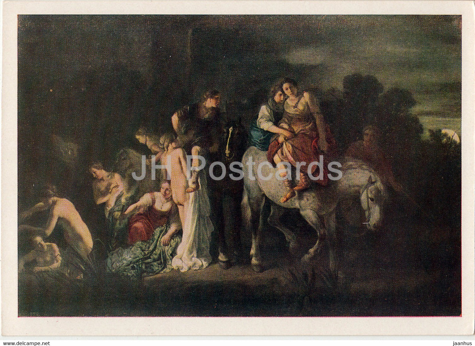 painting by Claes Corneliszoon Moeyaert - Clelia Escaping from the Camp of Porsenna - Dutch art - Russia USSR - unused - JH Postcards