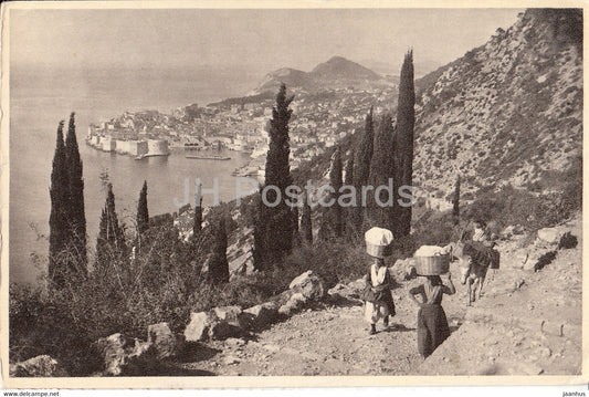 Dubrovnik - old postcard - 1954 - Yugoslavia - Croatia - used - JH Postcards