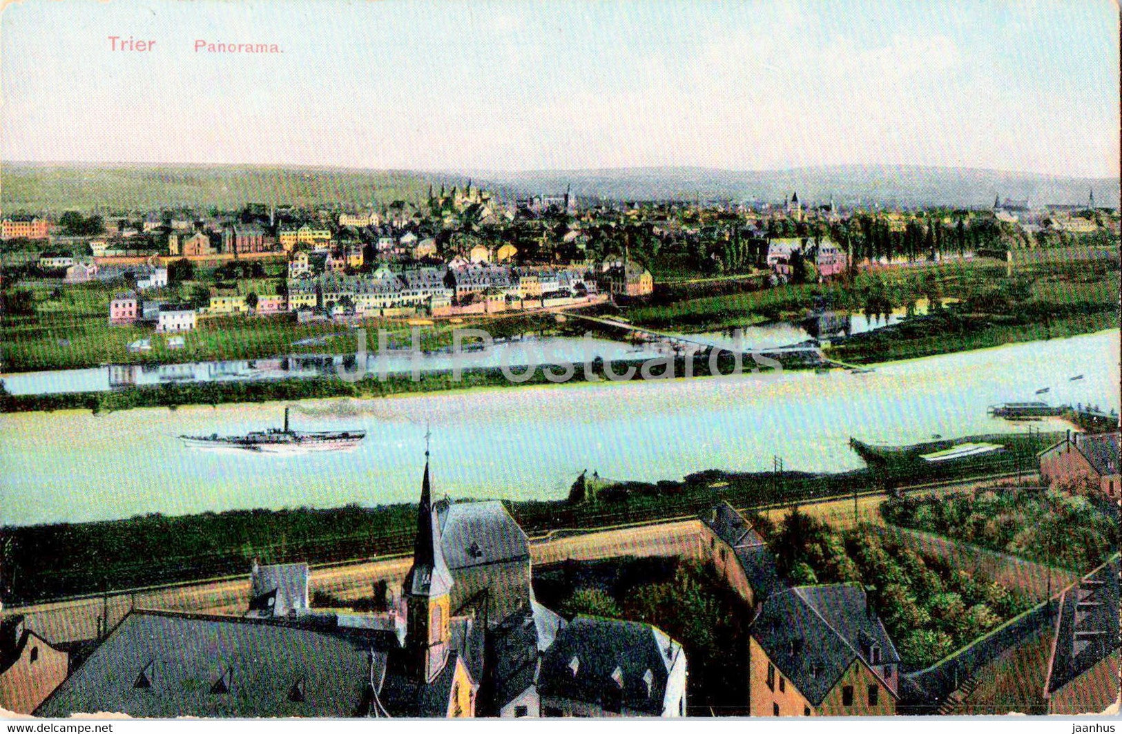 Trier - Panorama - old postcard - Germany - unused - JH Postcards