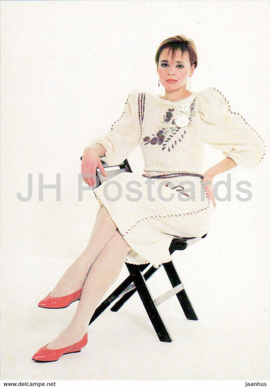 dress - 14 - Women Fashion - woman - 1988 - Russia USSR - unused - JH Postcards