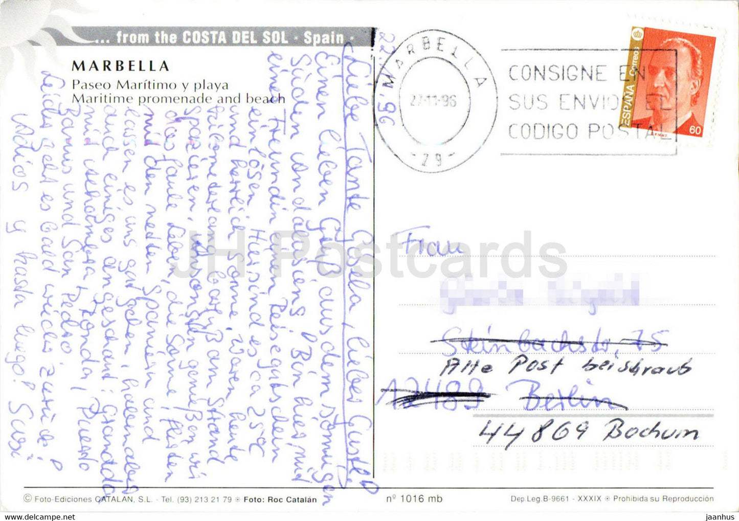 Marbella - Costa del Sol - Paseo Maritimo y playa - promenade - beach - Spain - used