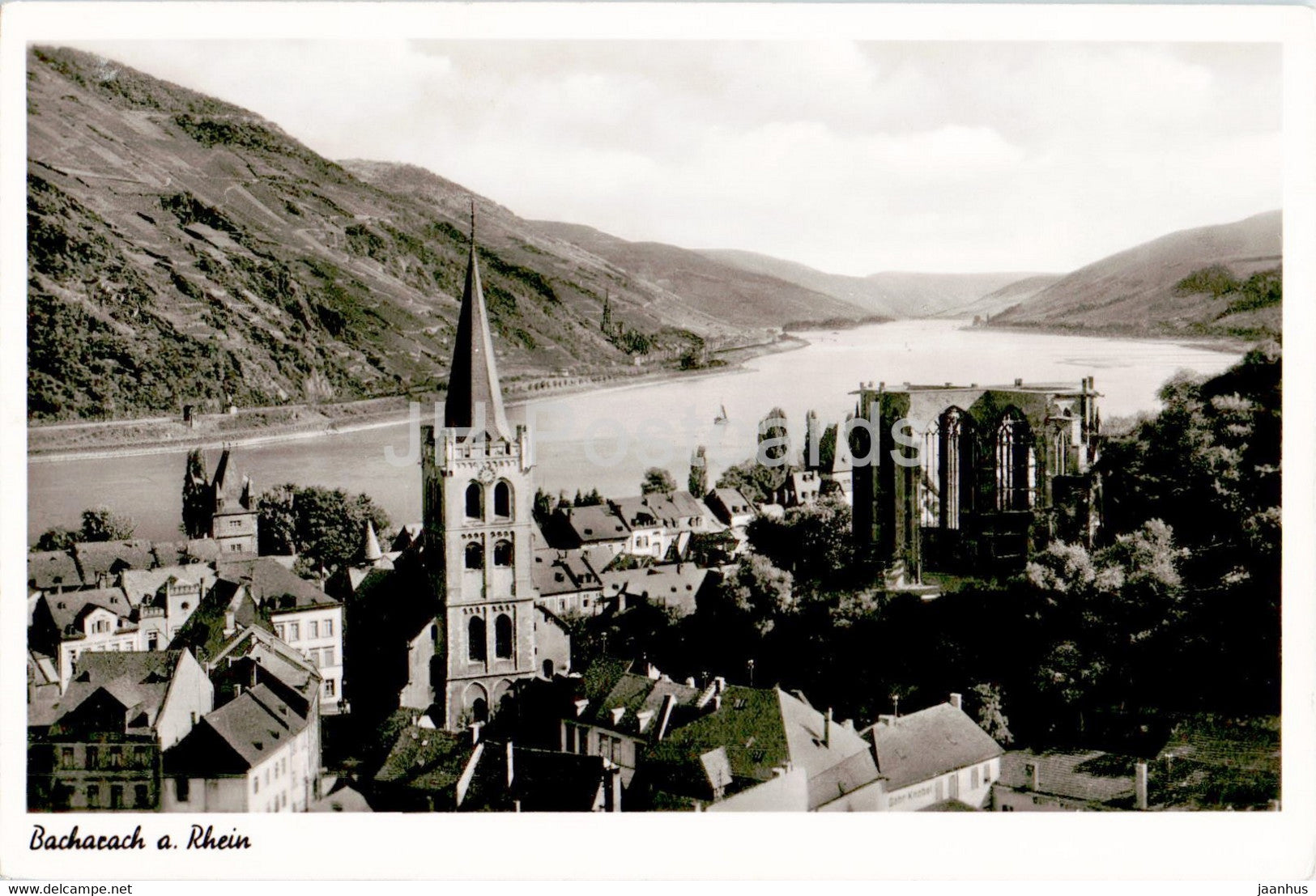 Bacharach a Rhein - old postcard - Germany - unused - JH Postcards