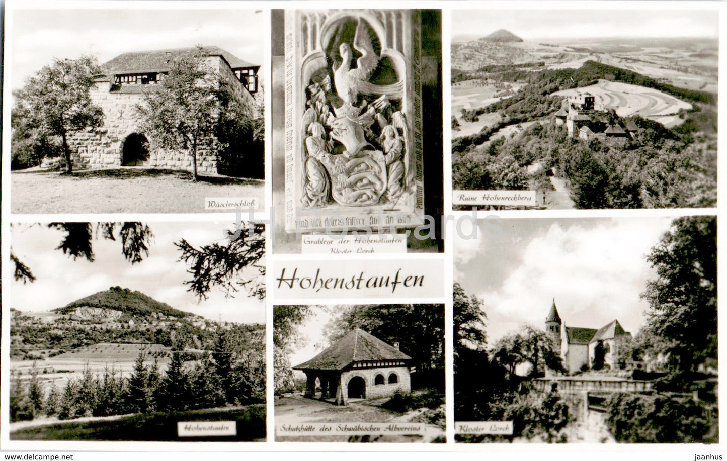 Hohenstaufen - Wascherschloss - Kloster Lorch - old postcard - Germany - unused - JH Postcards