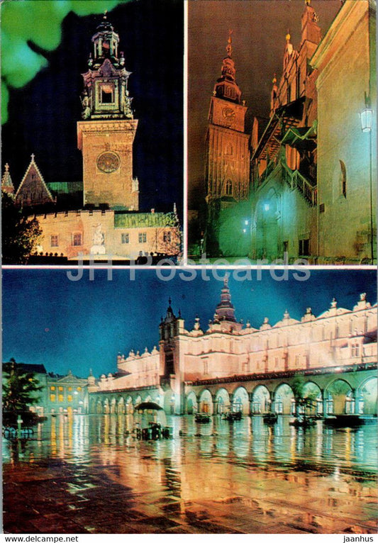 Krakow - Wieza Zegarowa - Wieza Ratuszowa - Rynek Glowny - Clock Tower - Town Hall Tower 1 multiview - Poland - unused - JH Postcards