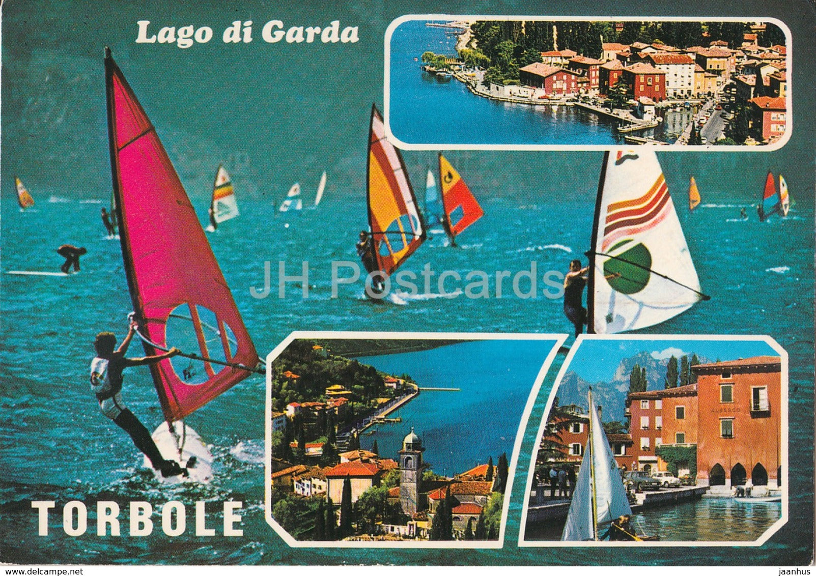Lago di Garda - Torbole - windsurf - multiview - Italy - 1986 - used - JH Postcards